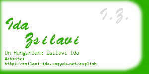 ida zsilavi business card